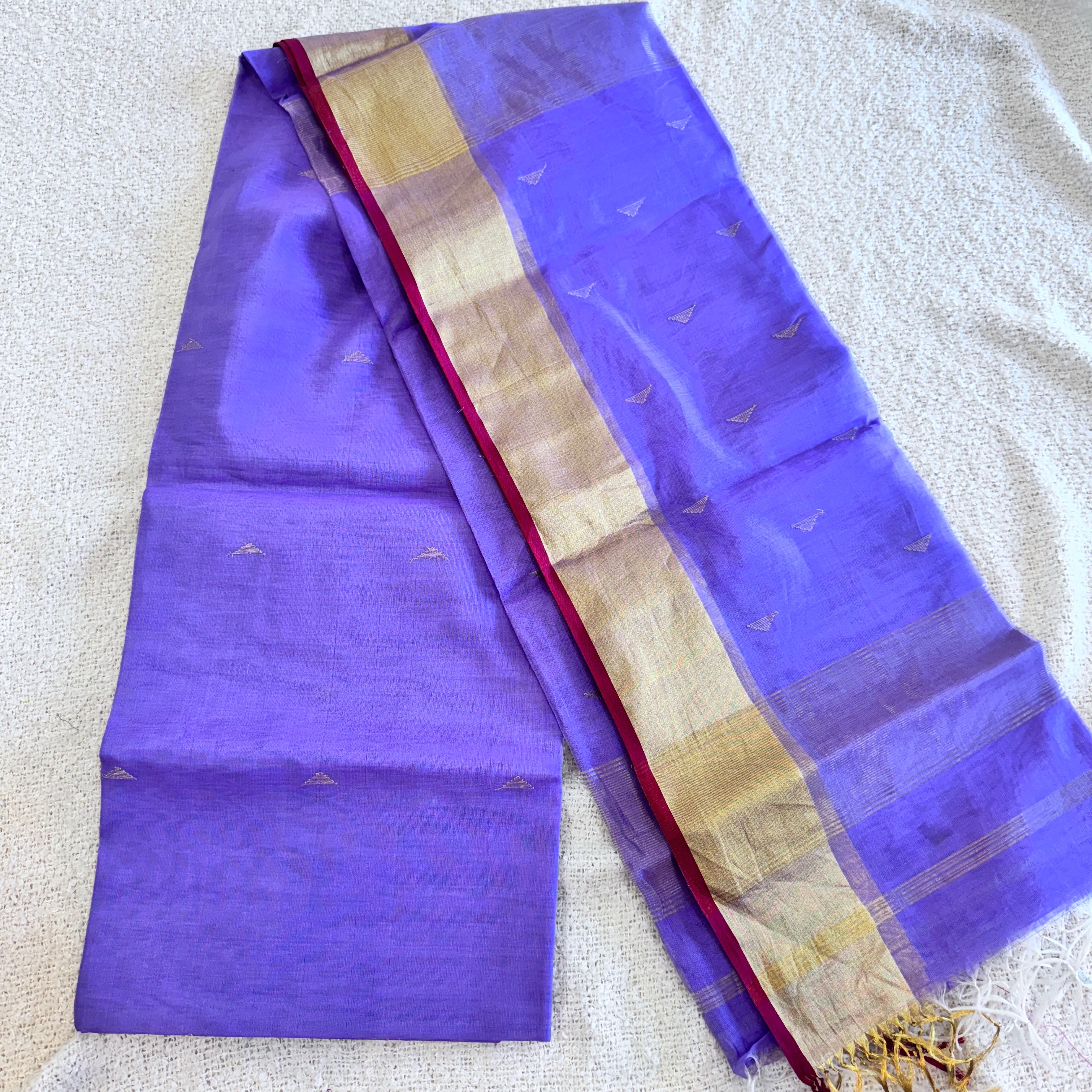 Maheshwari Handloom handwoven cotton silk Lavender