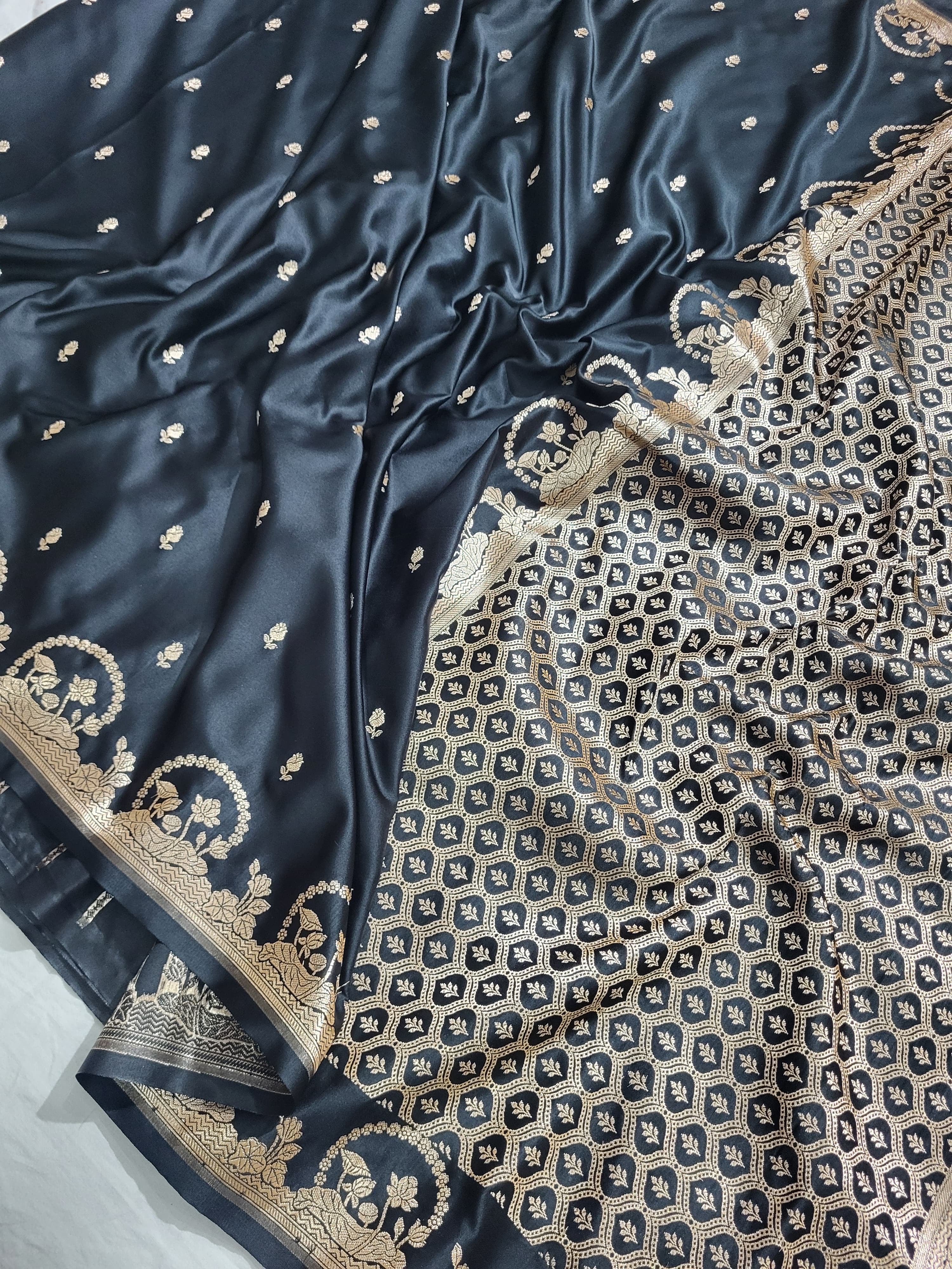 Banarasi Pure Katan Silk Saree - Red, Blue, Peacock Green and more