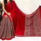 Modal Silk Ajrakh Saree With Natural Dyes - Coffee Brown, Maroon, Red,