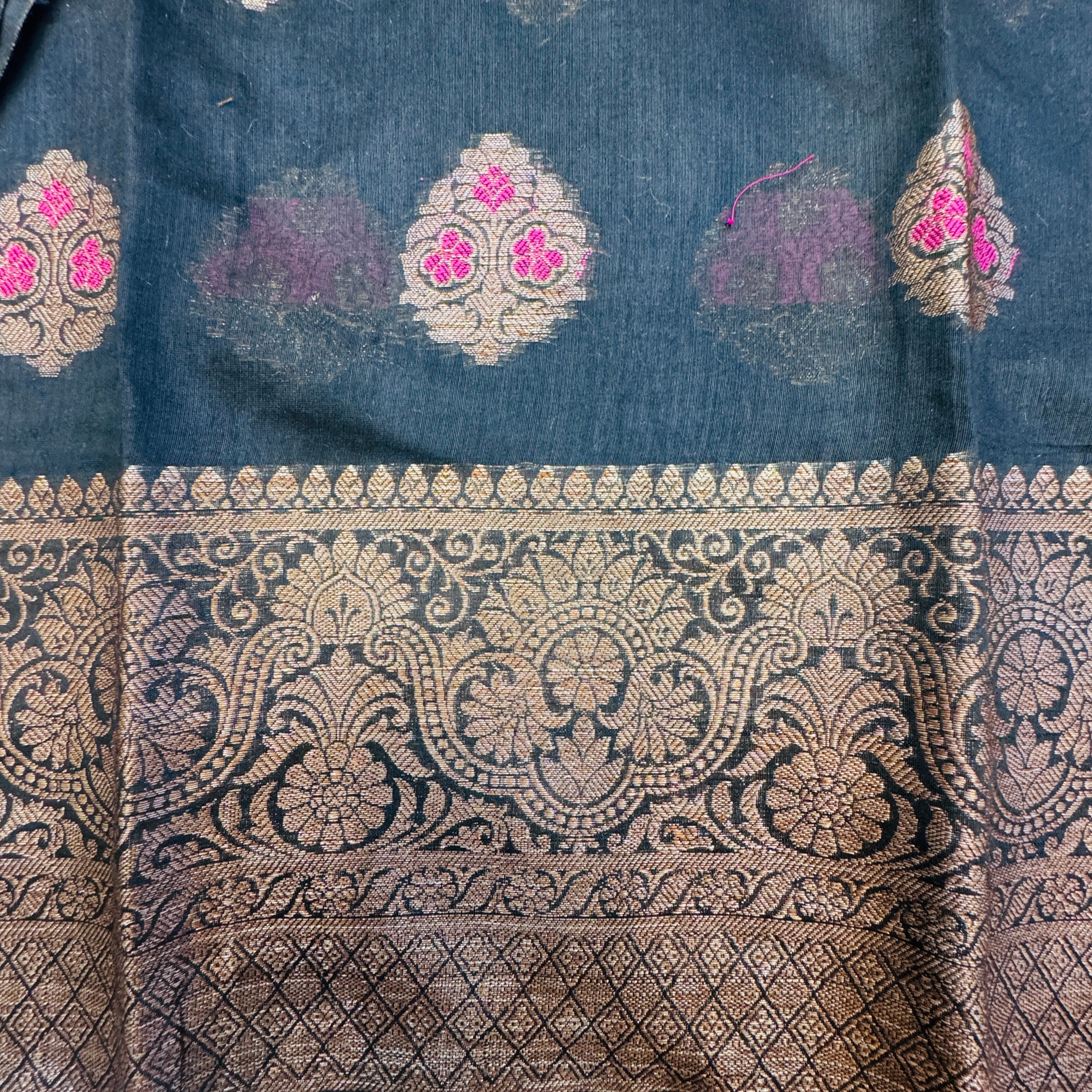 Banarasi Cotton Silk Unstitched Suit Material