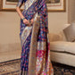 Banarasi Mercerised Silk Panchmeena Gulkari Saree- Sky Blue, Onion Pink, Black, Pista Green, White,