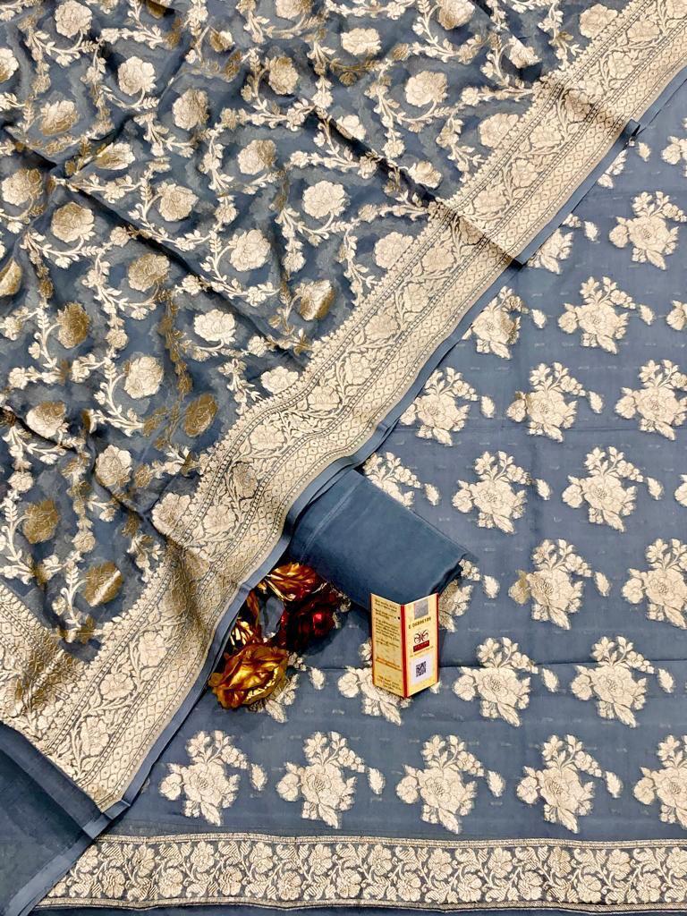 Exclusive Banarasi Unstitched Salwar kameez with Dupatta