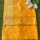Banarasi Cotton Silk Woven Dupatta With Zari Mango Yellow
