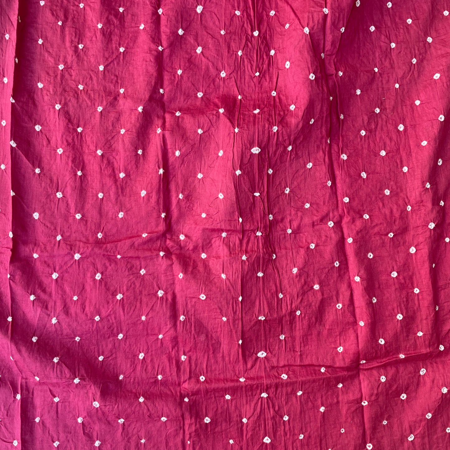 Hand Tied Bandhani Unstitched Salwar Suit Fabric - Pink and Purple