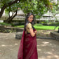 Modal Silk Ajrakh Saree With Natural Dyes - Blue, Maroon, Mustard Yellow, Magenta Pink,Bottle Green, Brown, Pink.