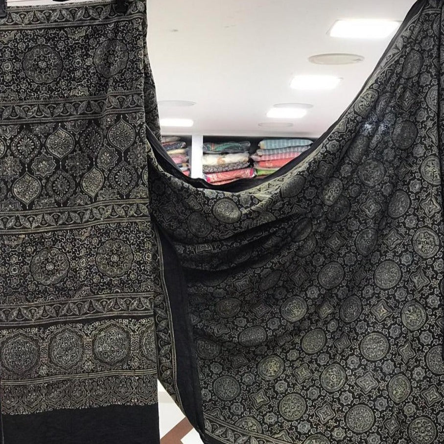Cotton Ajrakh Saree