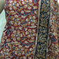 Cotton hand block Kalamkari kurta fabric and dupatta - Phulari