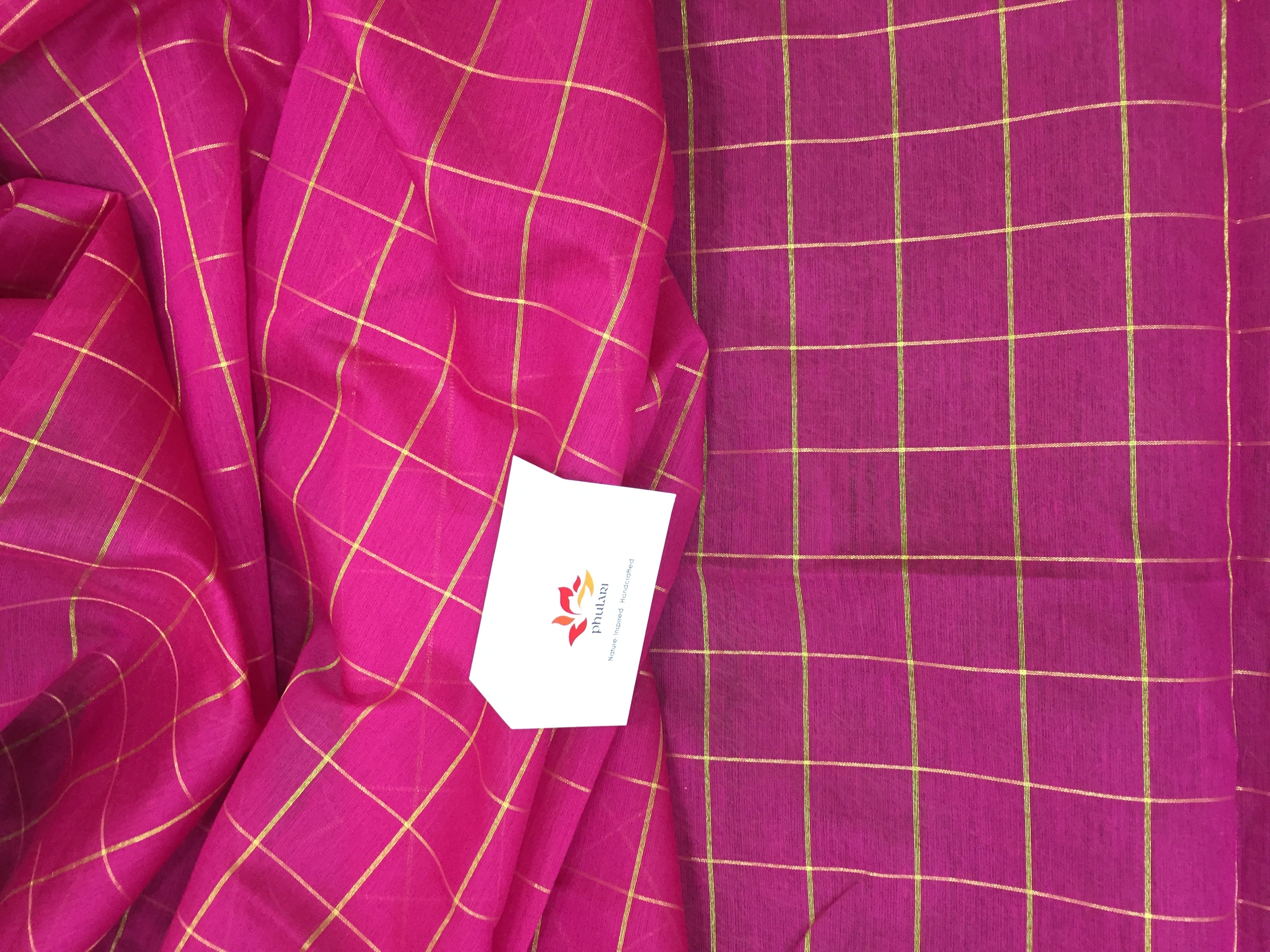 Cotton With Zari Checks Dupatta - Various Colors