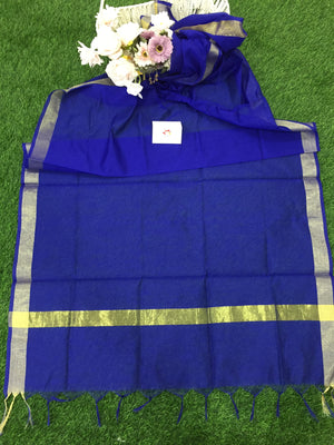 Cotton Silk With Zari Border Dupatta