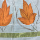 Cotton Silk Hand-painted Dupatta - Maple