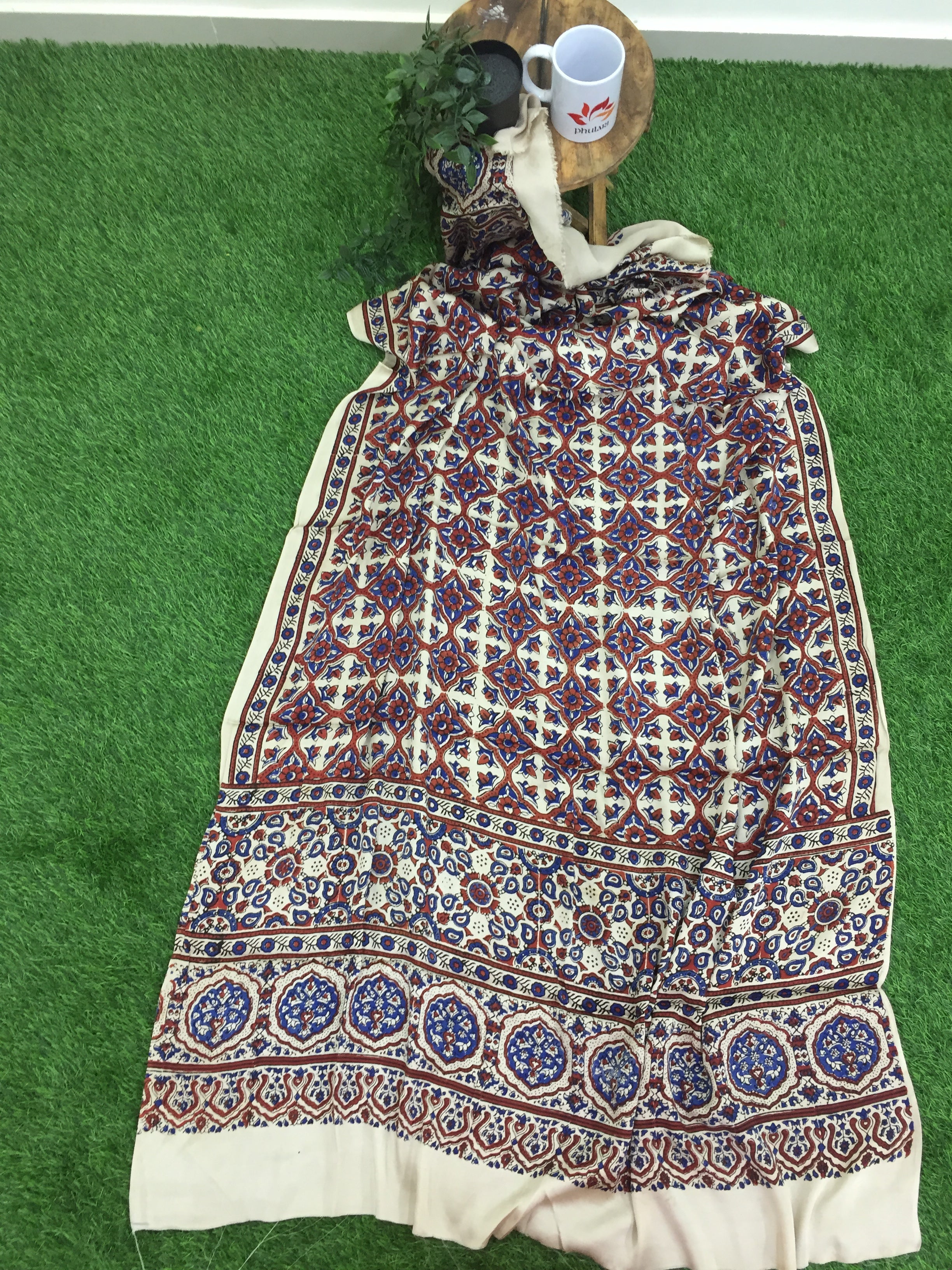 Modal Silk Ajrakh Dupatta