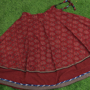 Cotton ajrakh skirt brown