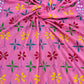 Parsi Work Hand Embroidered Georgette Dupatta - Pink