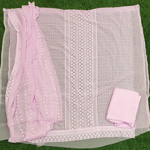 Georgette Chikan Embroidered Salwar Suit Fabric