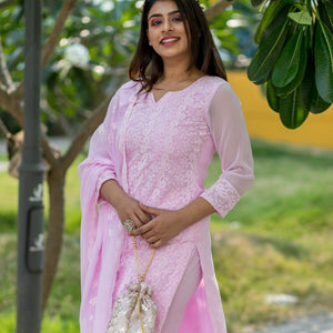 Georgette chikanakri salwar suit