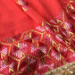 Phulkari Saree Traditional Jaal Embroidery Georgette - Peach pink - Phulari 