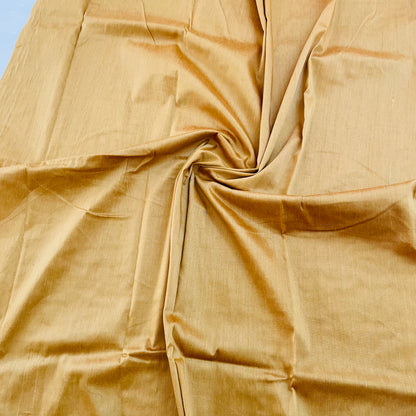 Unstitched Cotton Silk kurta Fabric- Light Yellow/ Cream