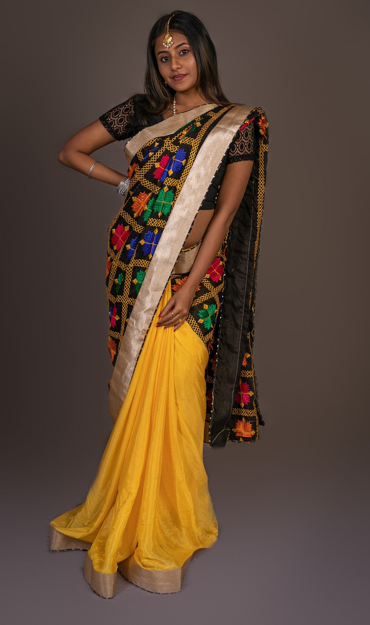 Chinnon Phulkari Bagh Saree 