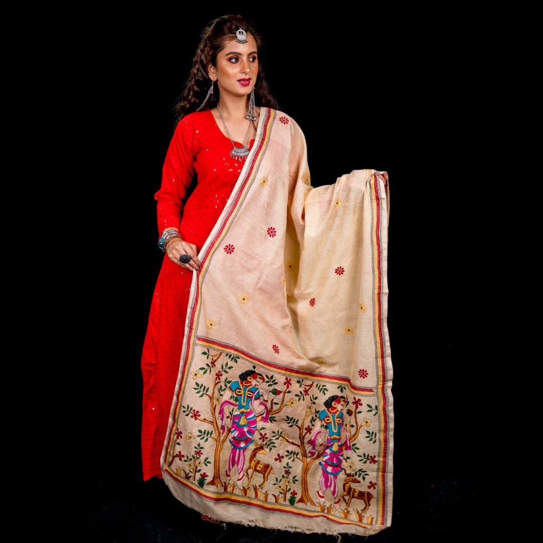 Hand Embroidered Dupattas