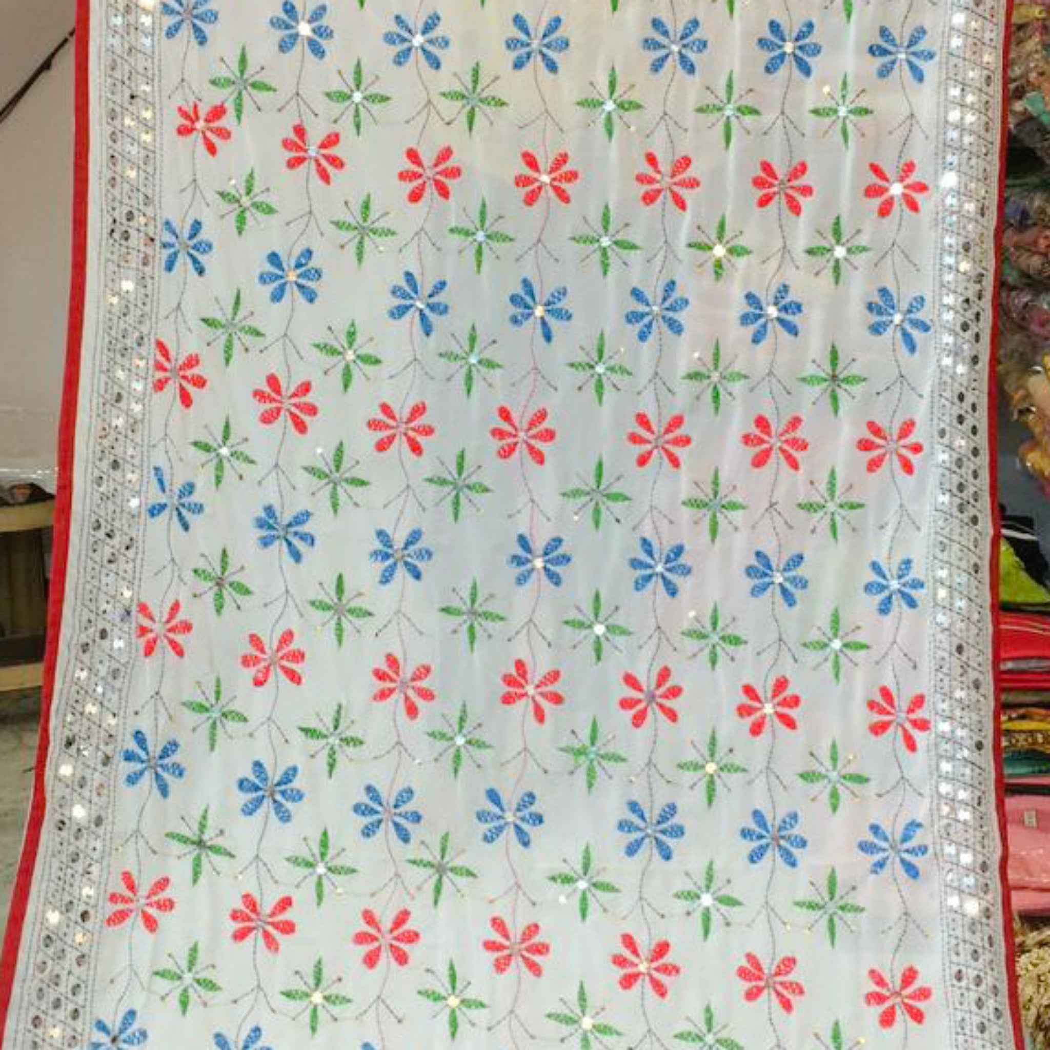 Parsi Hand Embroidered Dupattas