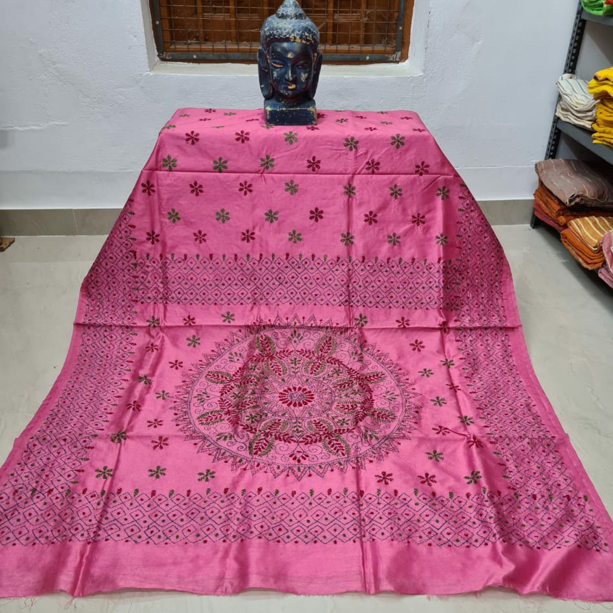 Cotton and Cotton Silk Kantha Sarees