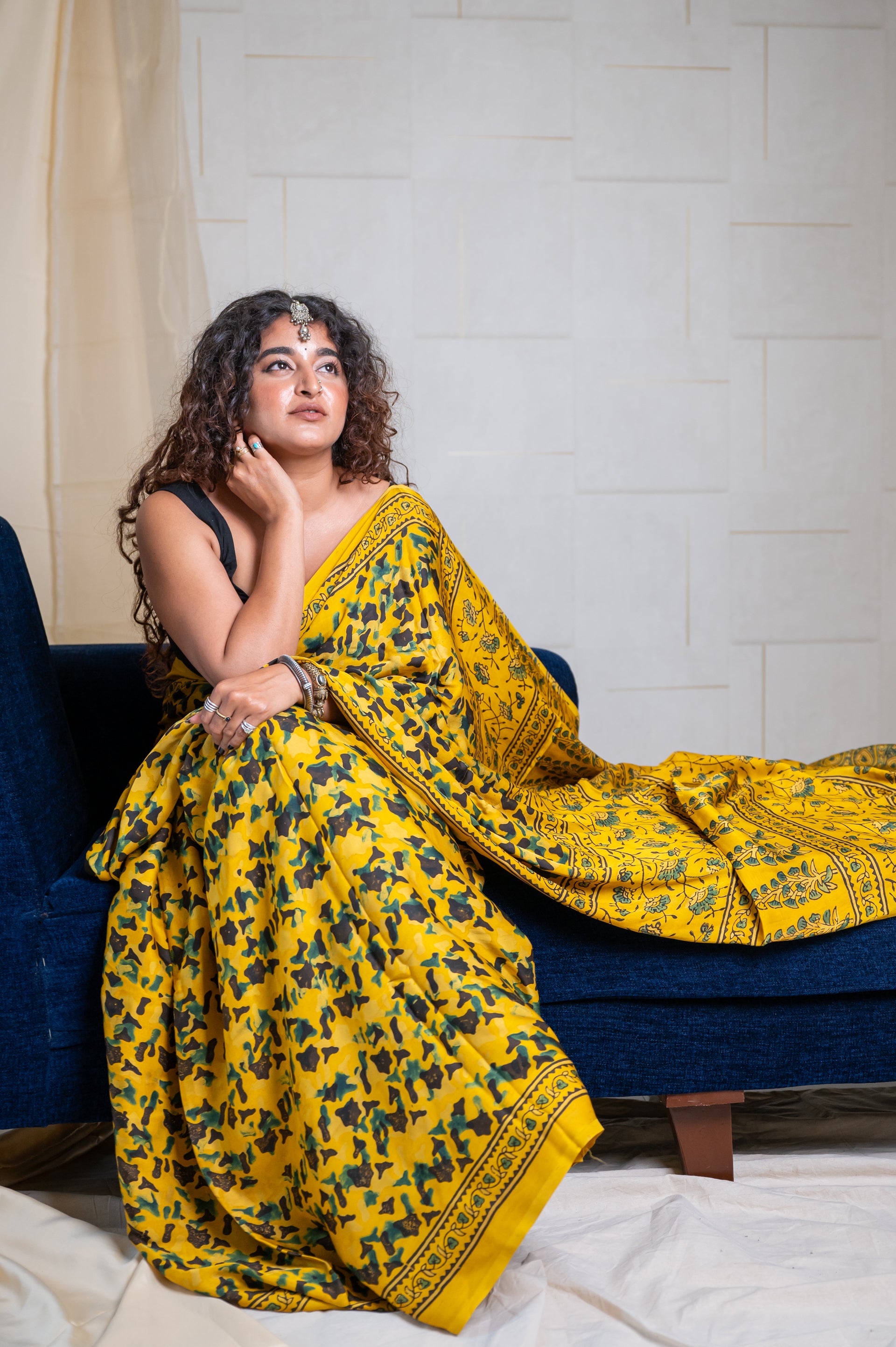 Ajrakh hand printed dupatta