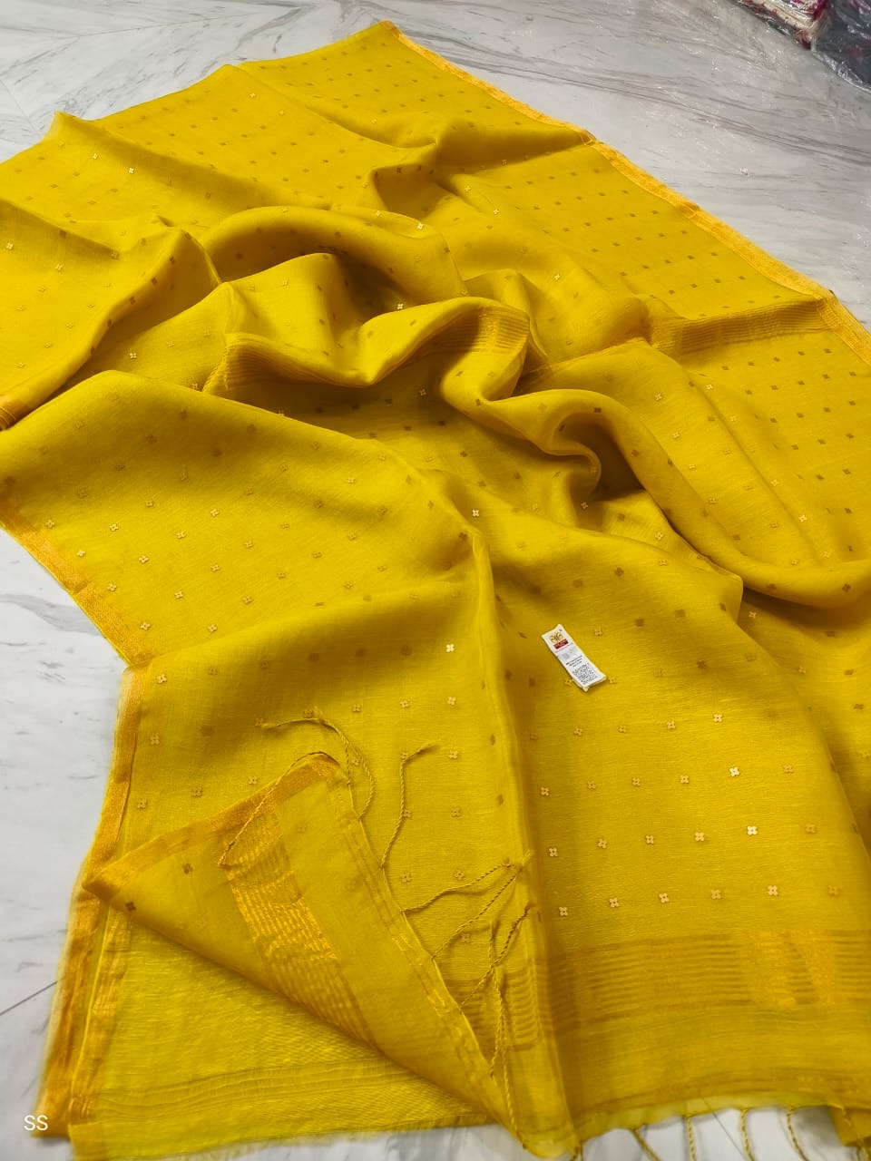 Handwoven Pure Muslin Silk Resham by Resham Saree - Blue, Purple, Pink, Yellow, White and more
