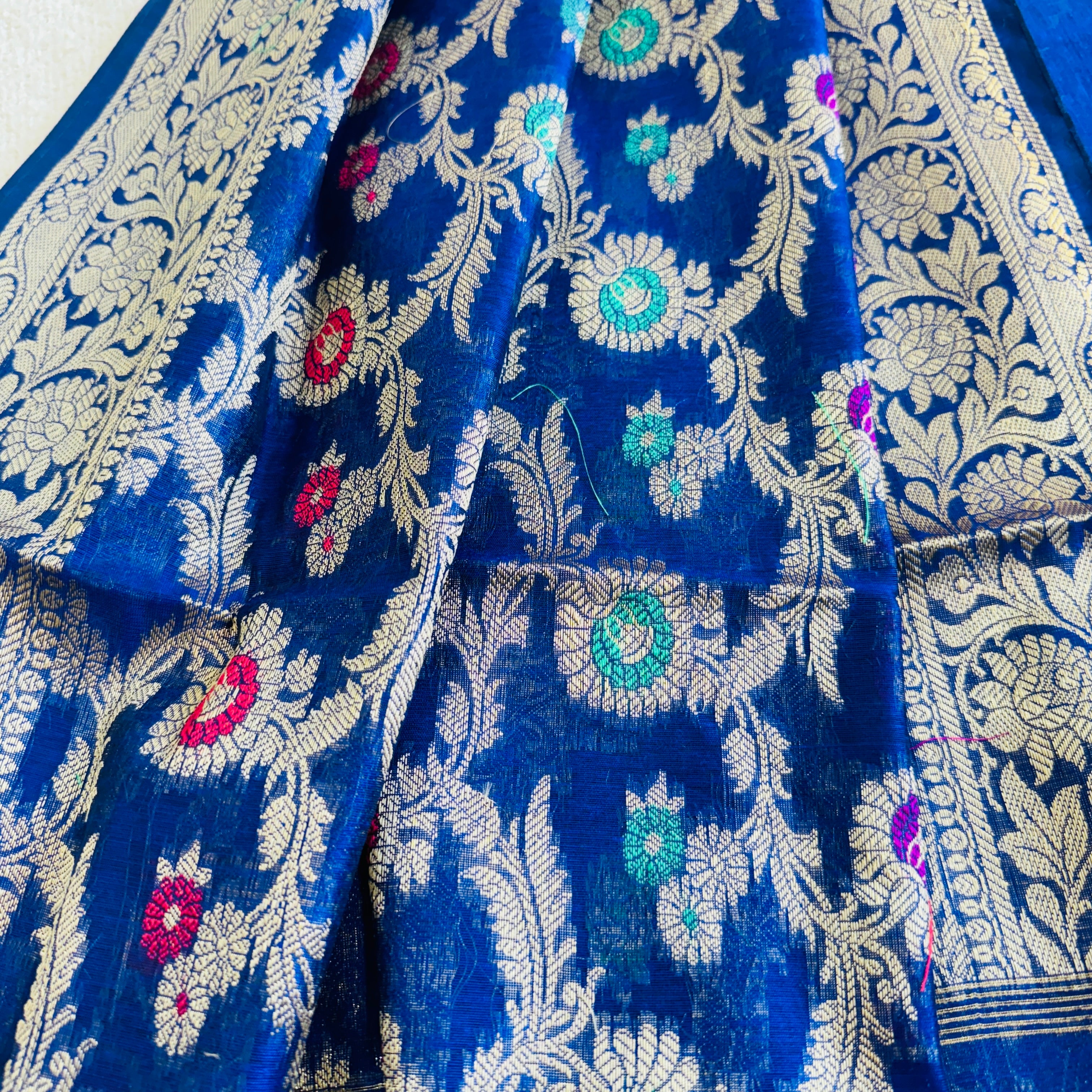 Banarasi Cotton Silk Unstitched Suit Material