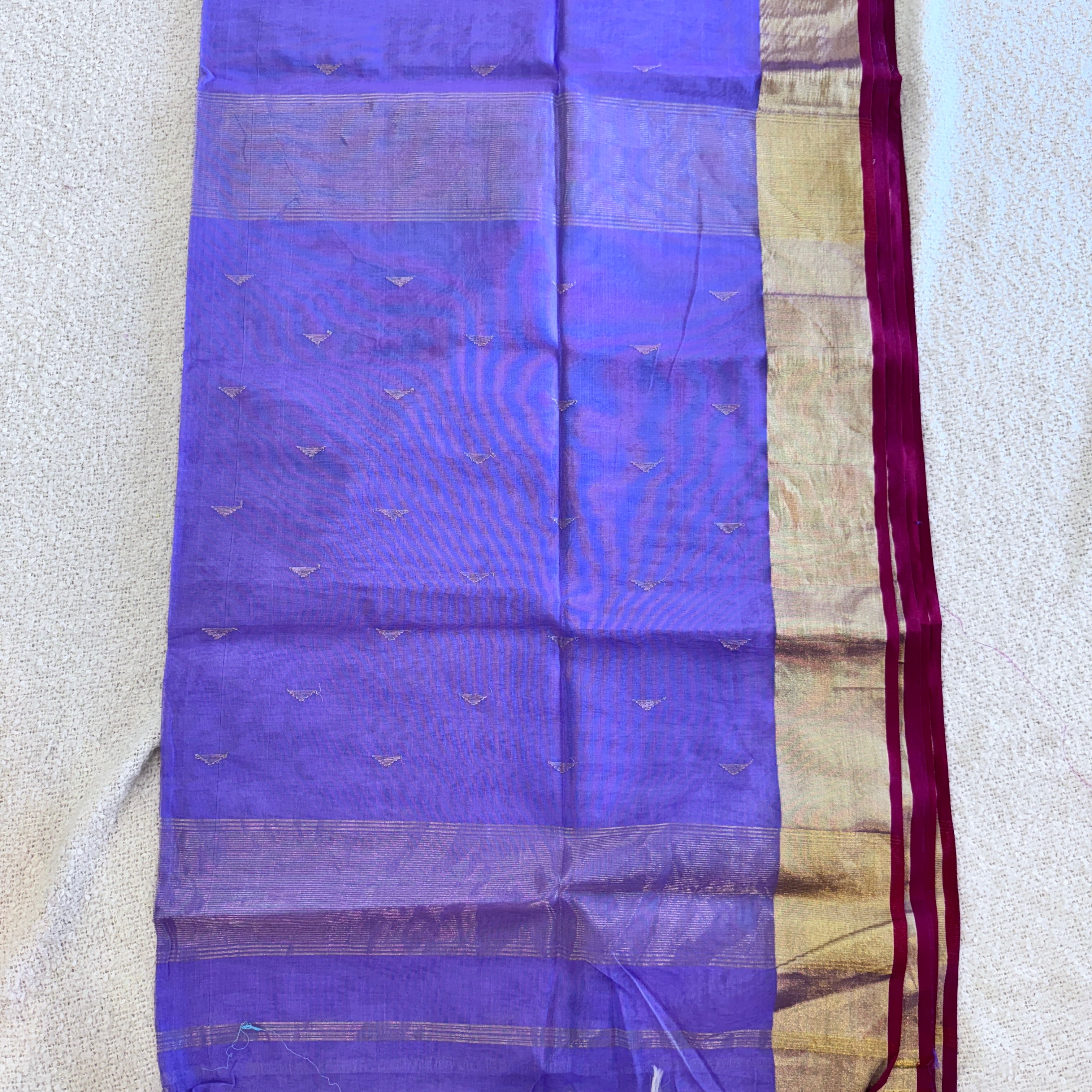 Maheshwari Handloom handwoven cotton silk Lavender