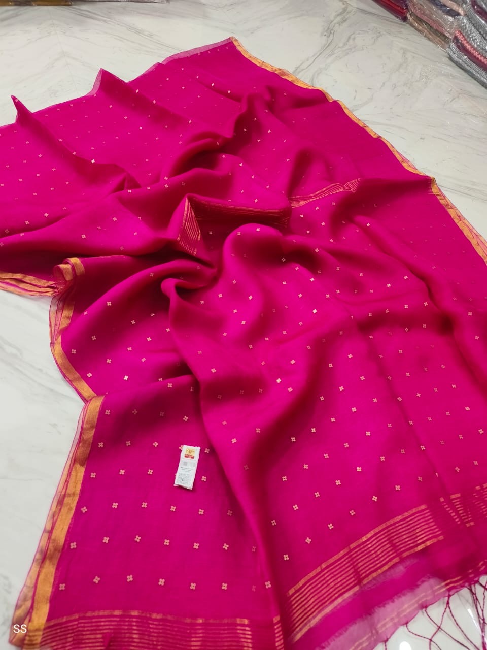 Handwoven Pure Muslin Silk Resham by Resham Saree - Blue, Purple, Pink, Yellow, White and more