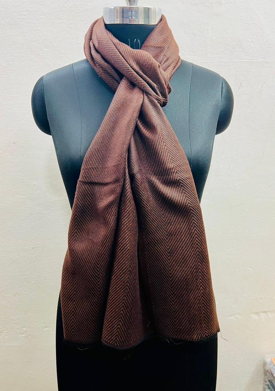 Pashmina Fine Wool Unisex Stole - Chocolate Brown