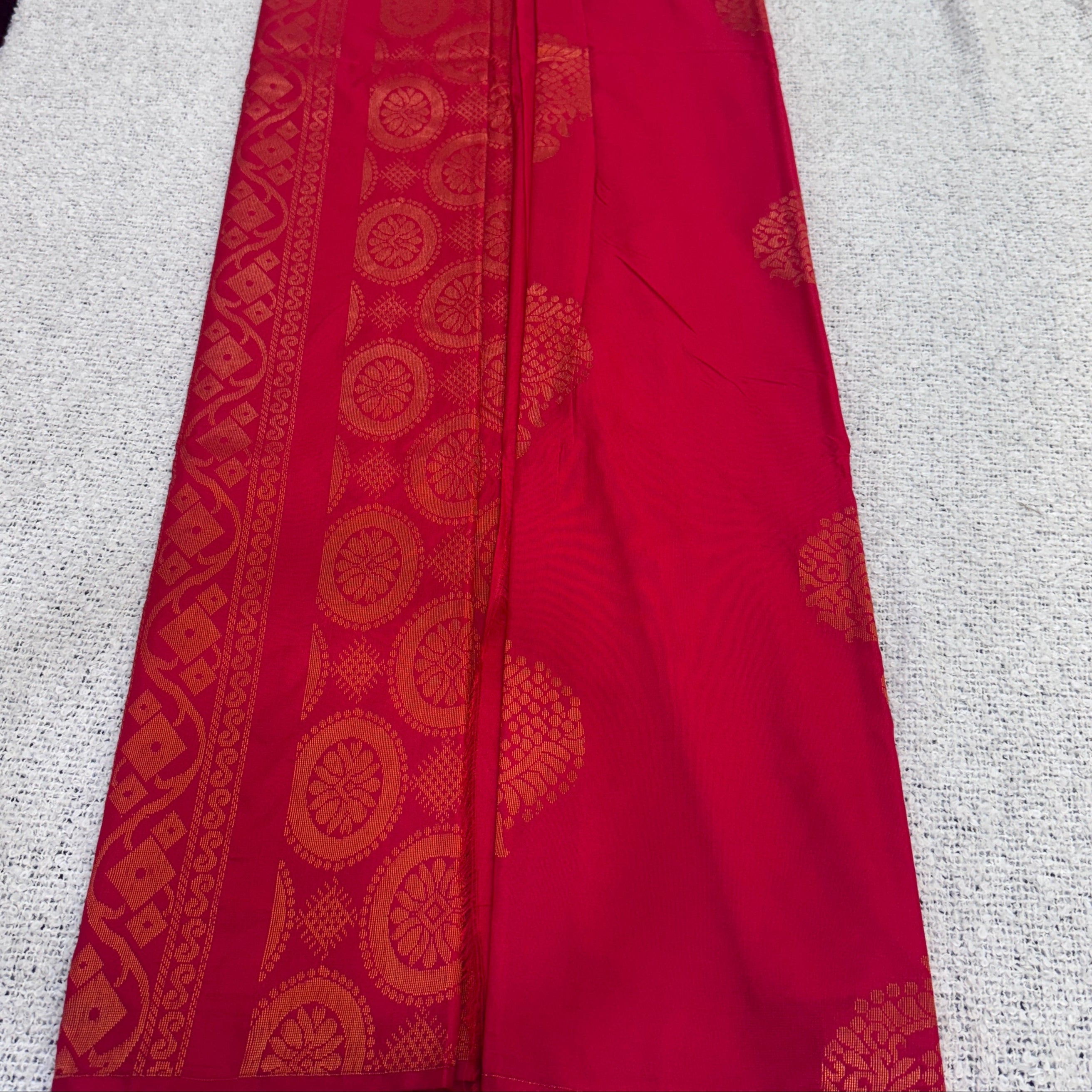 Soft Silk Mix Saree - Red