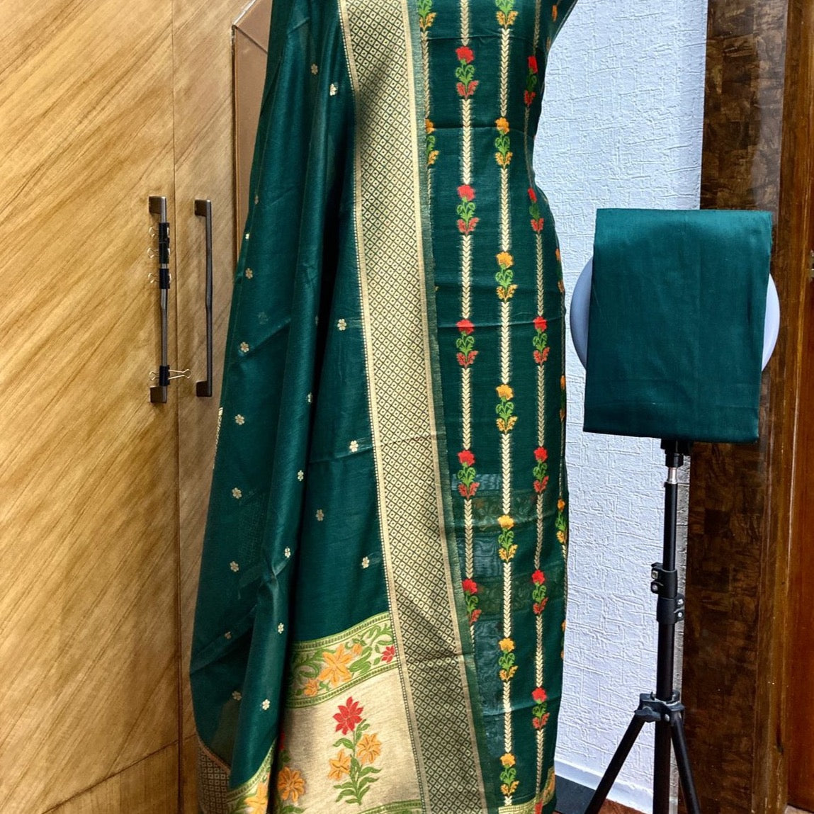 Cotton designer dress material Pochampally Ikat at whole sale price –  DressesForWomen.IN