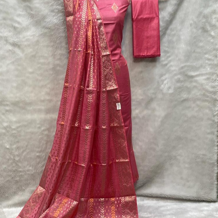 Woven Chiniya Silk Saree – Chinaya Banaras