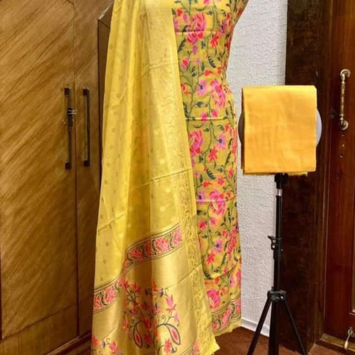 Ganga Tahlea Premium Cotton Silk Dress Material Online Womens Clothing Store