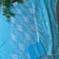 Pure Soft Cotton Unstitched Dyeable Suit Material - Pink, Blue, White.