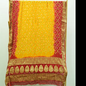 Georgette bandhani banarasi dupatta