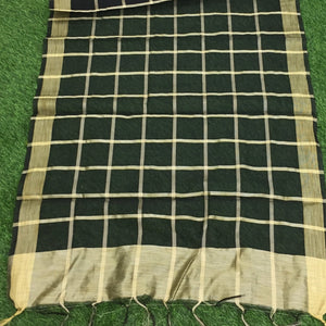 Kheeja Cotton With Zari Checks Dupatta