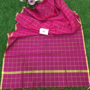 Cotton With Zari Checks Dupatta