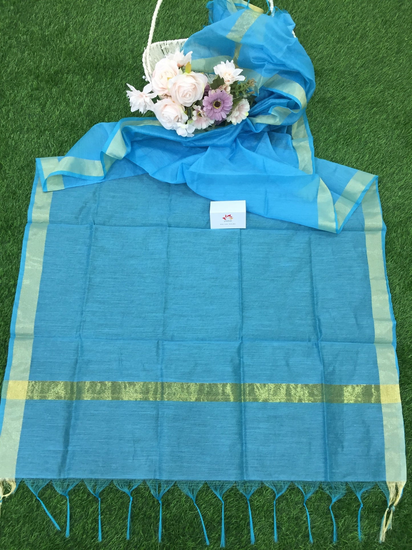 Cotton Silk With Zari Border Dupatta