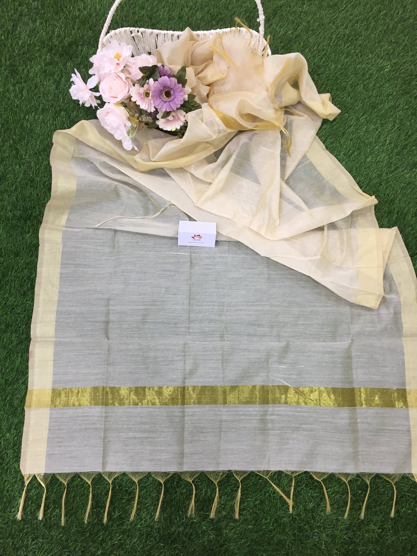 Cotton Silk With Zari Border Dupatta