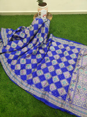 Dupion Silk Banarasi -Bandhani Saree