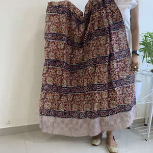 Chennur (Chenoori Silk) hand block Kalamkari dupatta - Phulari