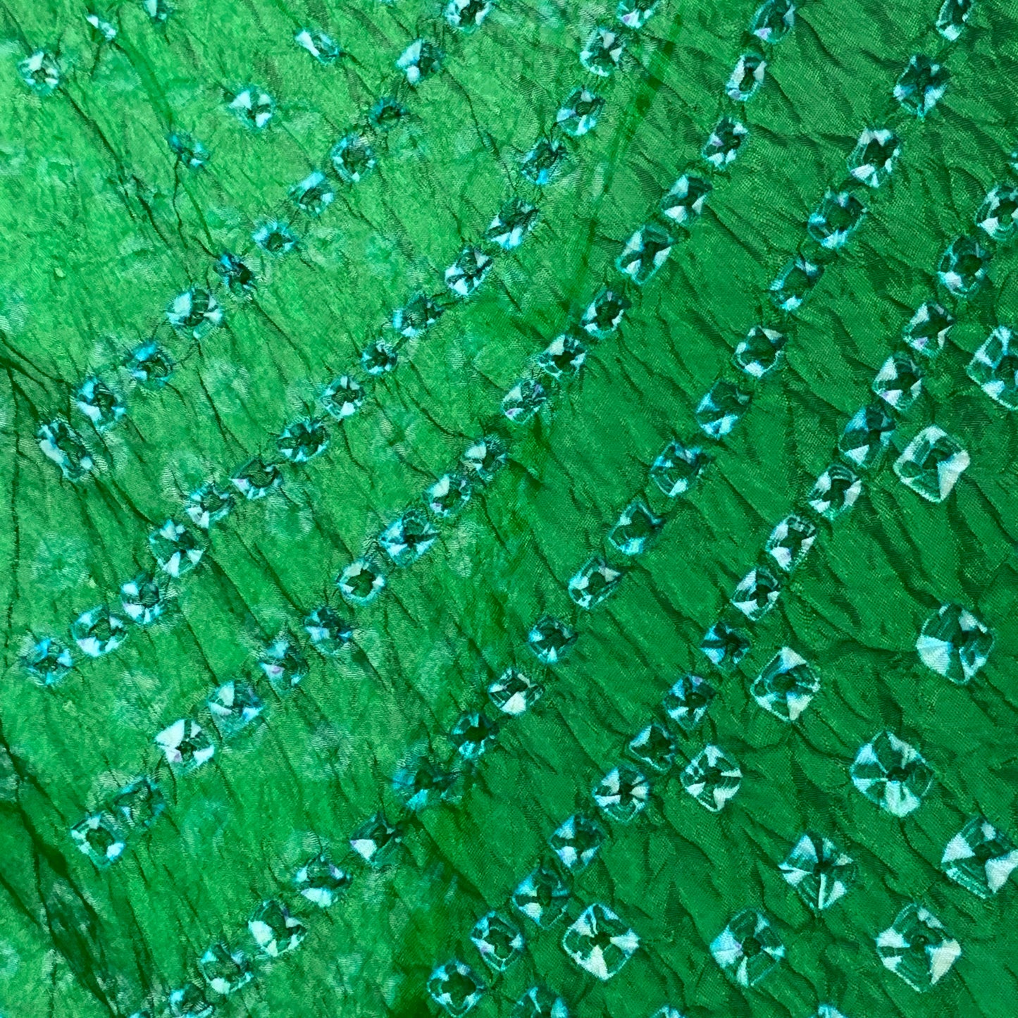 Art Silk Bandhani Dupatta - Green