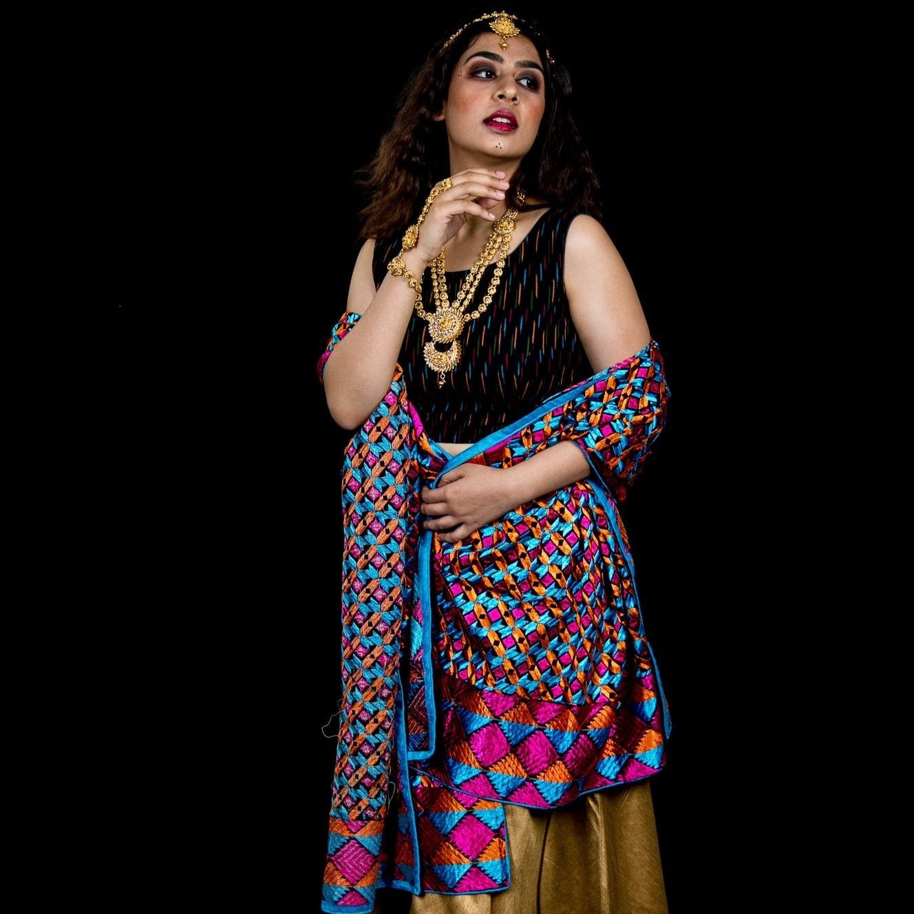 Punjabi phulkari suits on sale online