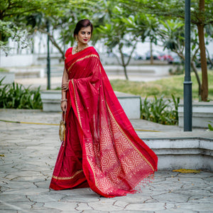 Handloom Cotton Jamdani Hand-work Saree