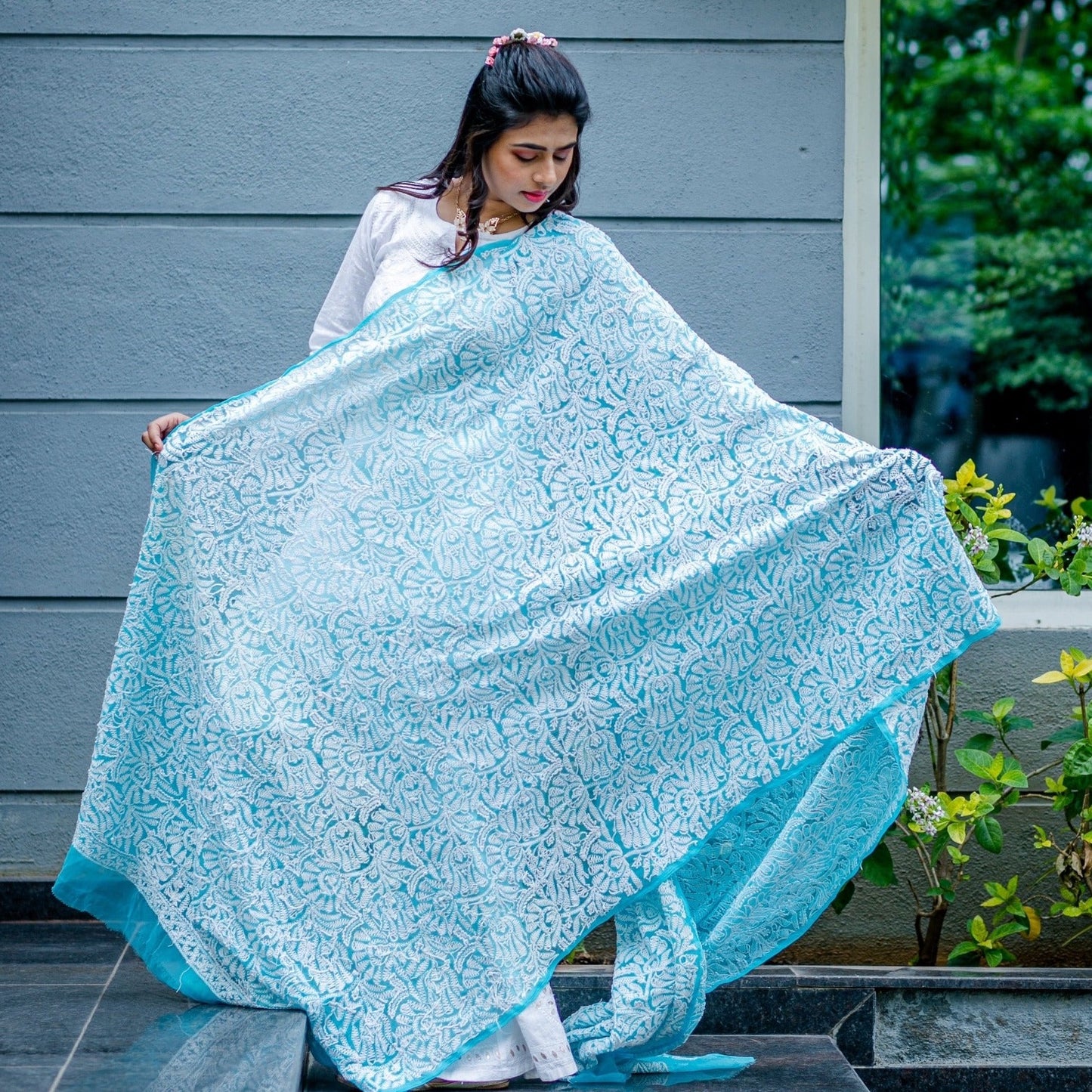 Georgette Chikankari Dupatta