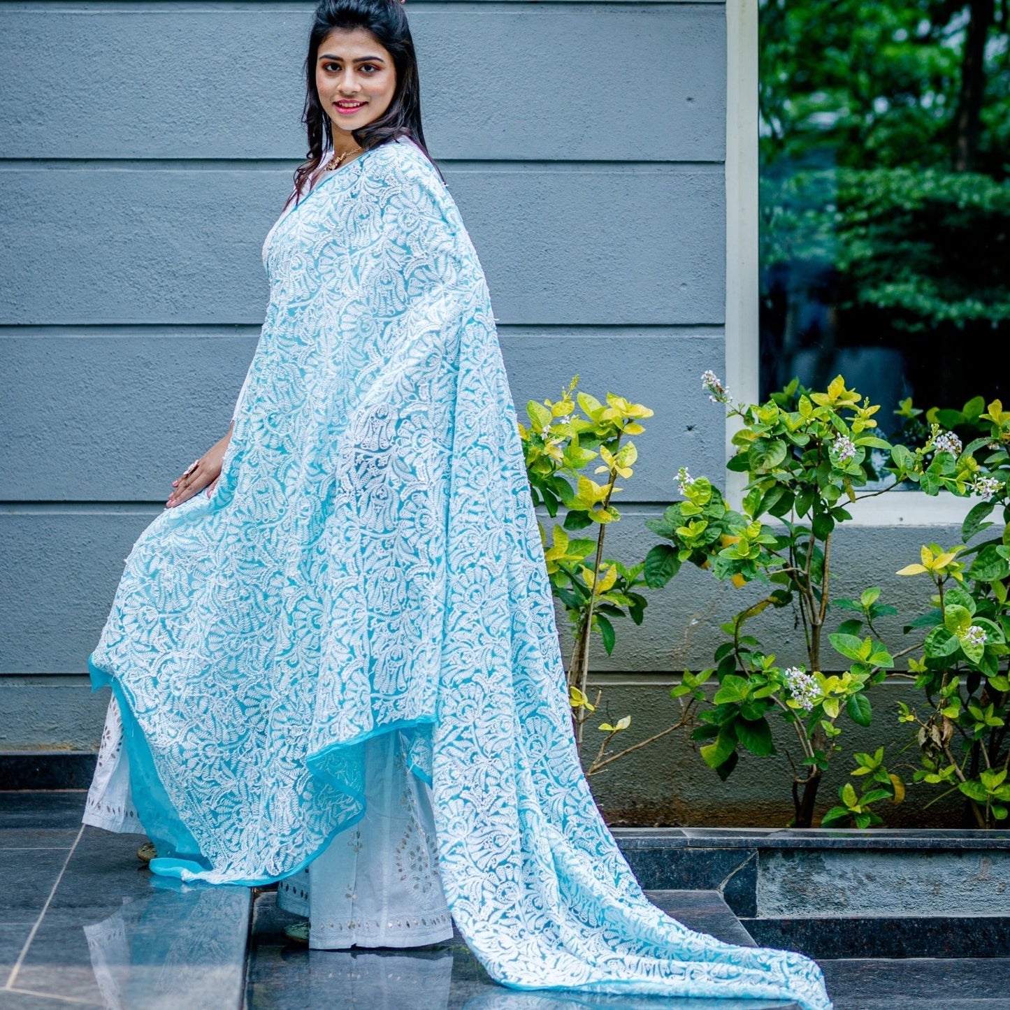 Georgette Chikankari Dupatta