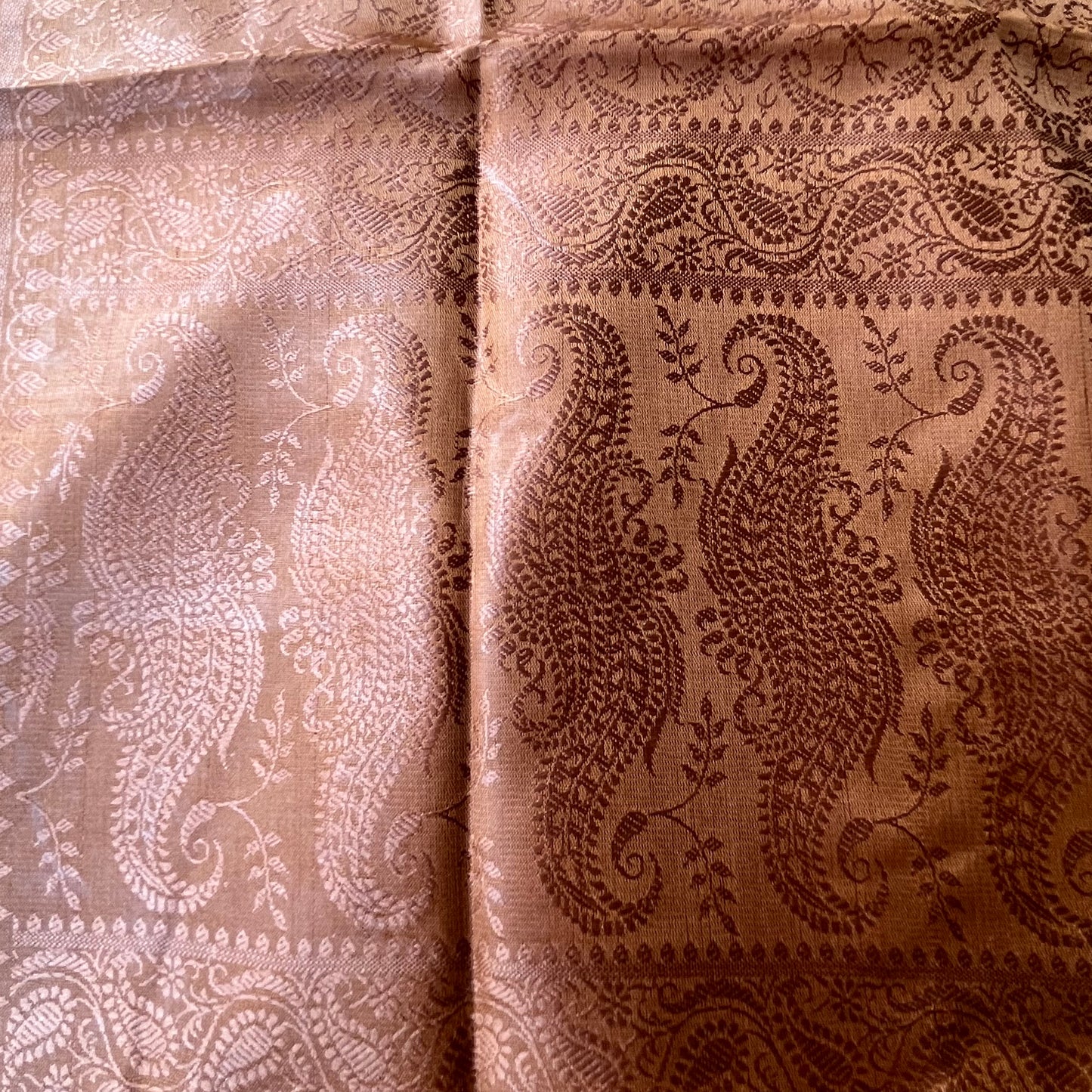 Tanchoi Silk Stole - Gold and Beige base ( various Colour Option available)